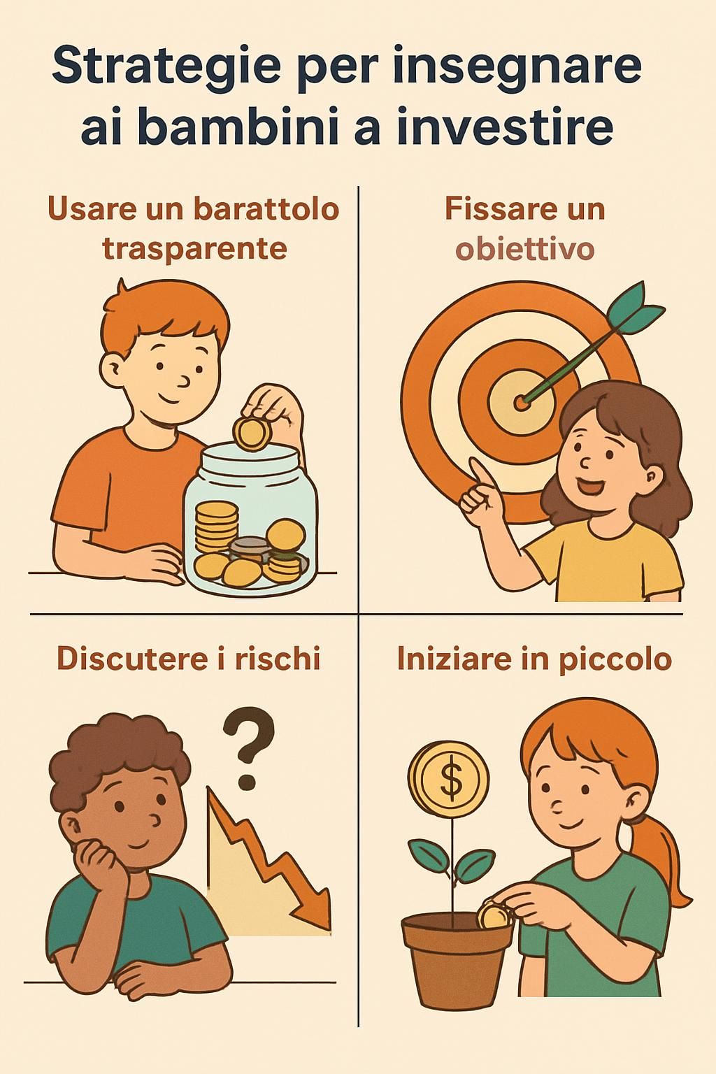 scopri metodi semplici e efficaci per introdurre i bambini al mondo degli investimenti, insegnando loro le basi della finanza in modo divertente e accessibile.