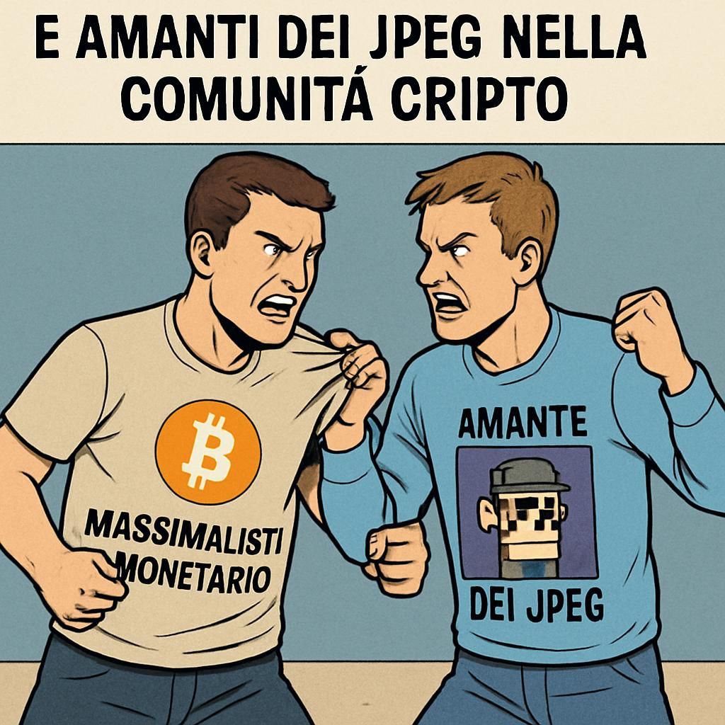 scopri il conflitto tra i 'massimalisti monetari' di bitcoin e gli 'amanti dei jpeg' e perché questa divisione è cruciale per il futuro delle criptovalute e degli investimenti digitali.