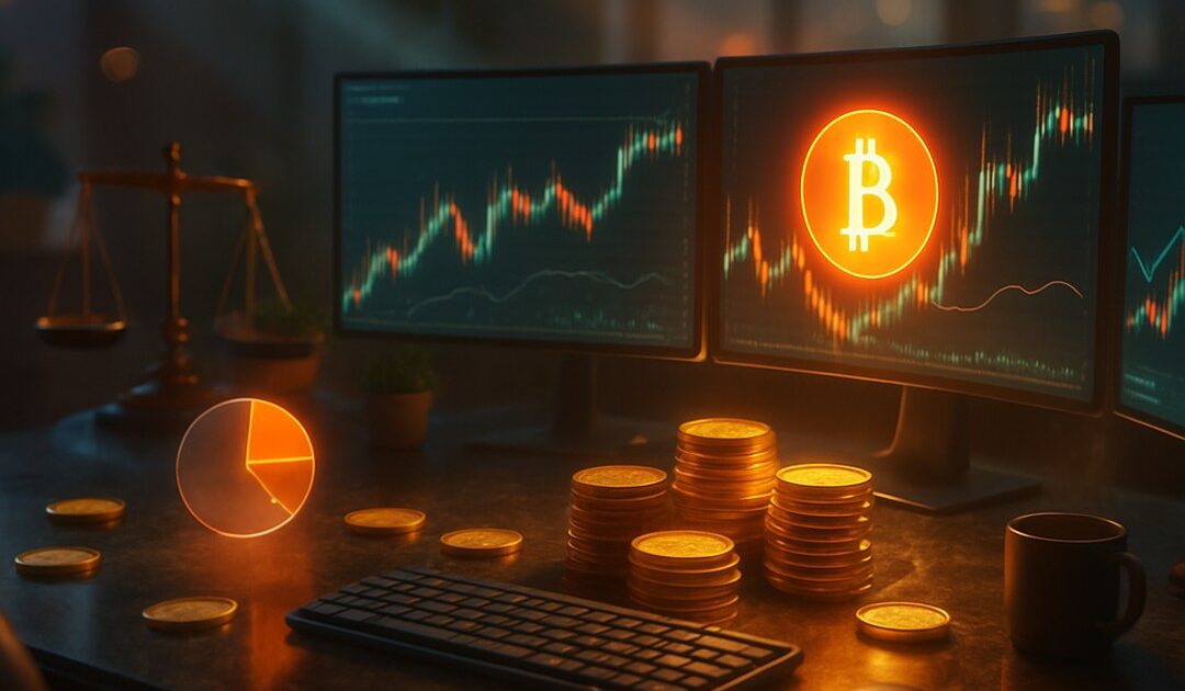 Grafico Bitcoin con pressioni macro: Fed hawkish, deflussi ETF e investimenti AI — analisi Deutsche Bank giugno 2026
